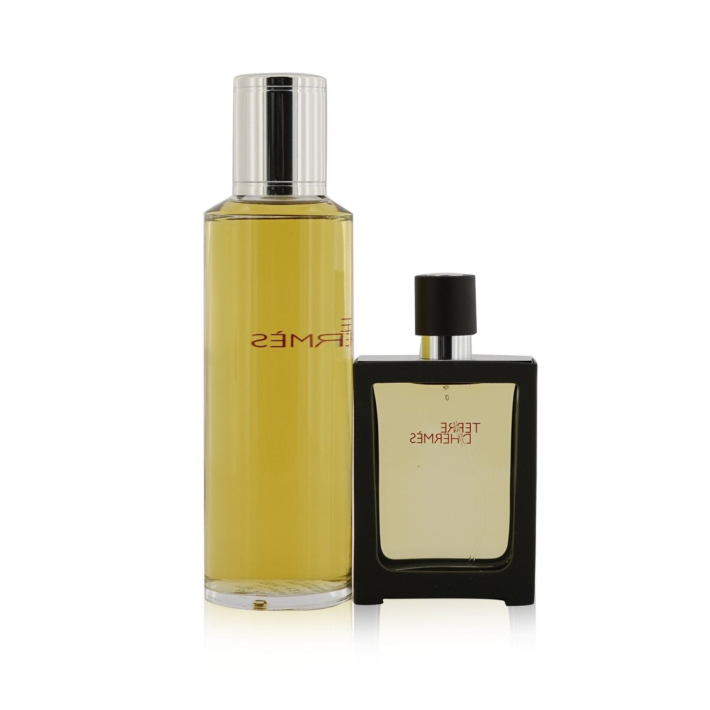 Hermes Terre D'Hermes Pure Parfum Refillable Spray 30ml/1oz + Refill 125ml/4.2oz 2pcs