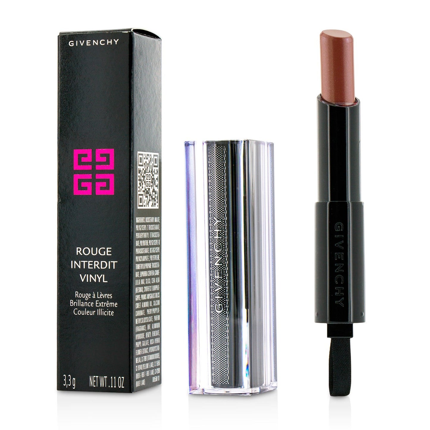 Givenchy Rouge Interdit Vinyl Extreme Shine Lipstick - # 06 Rose Sulfureux (Unboxed) 3.3g/0.11oz