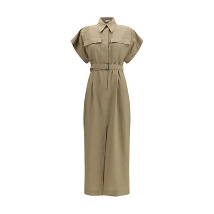 Brunello Cucinelli Beige Cotton Casual Dress