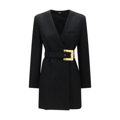 Balmain Black Wool Oves Aries Blazer