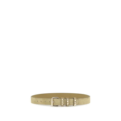 Valentino Garavani Beige Suede Leather Regular Belt