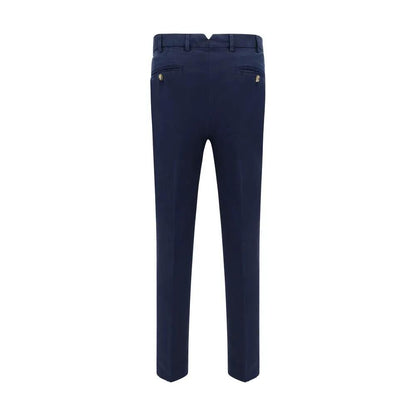 Brunello Cucinelli Blue Cotton Casual Pants