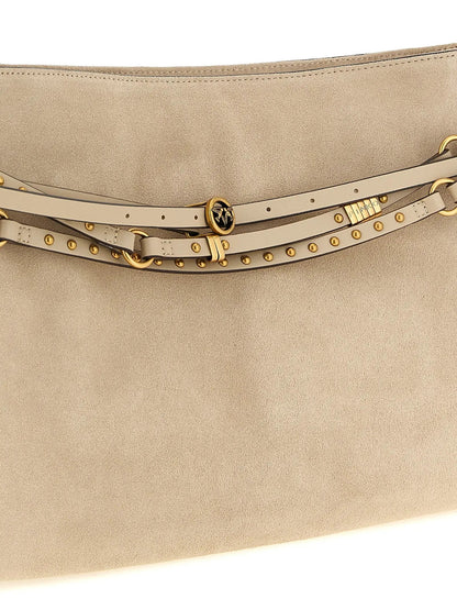 PINKO Beige Cowhide Shoulder Bag