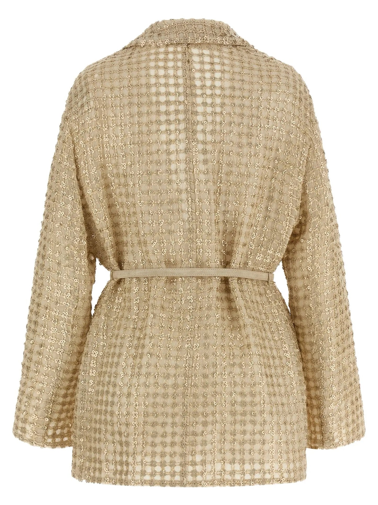 Brunello Cucinelli Beige Silk Blazer