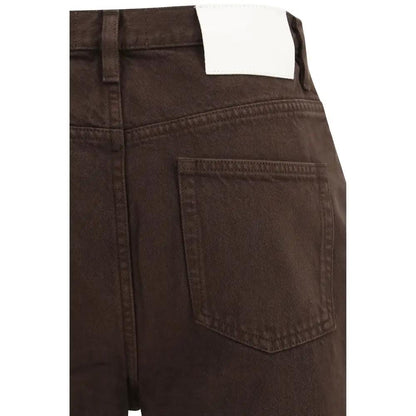 Loulou De Saison Brown Cotton Straight-Leg Jeans