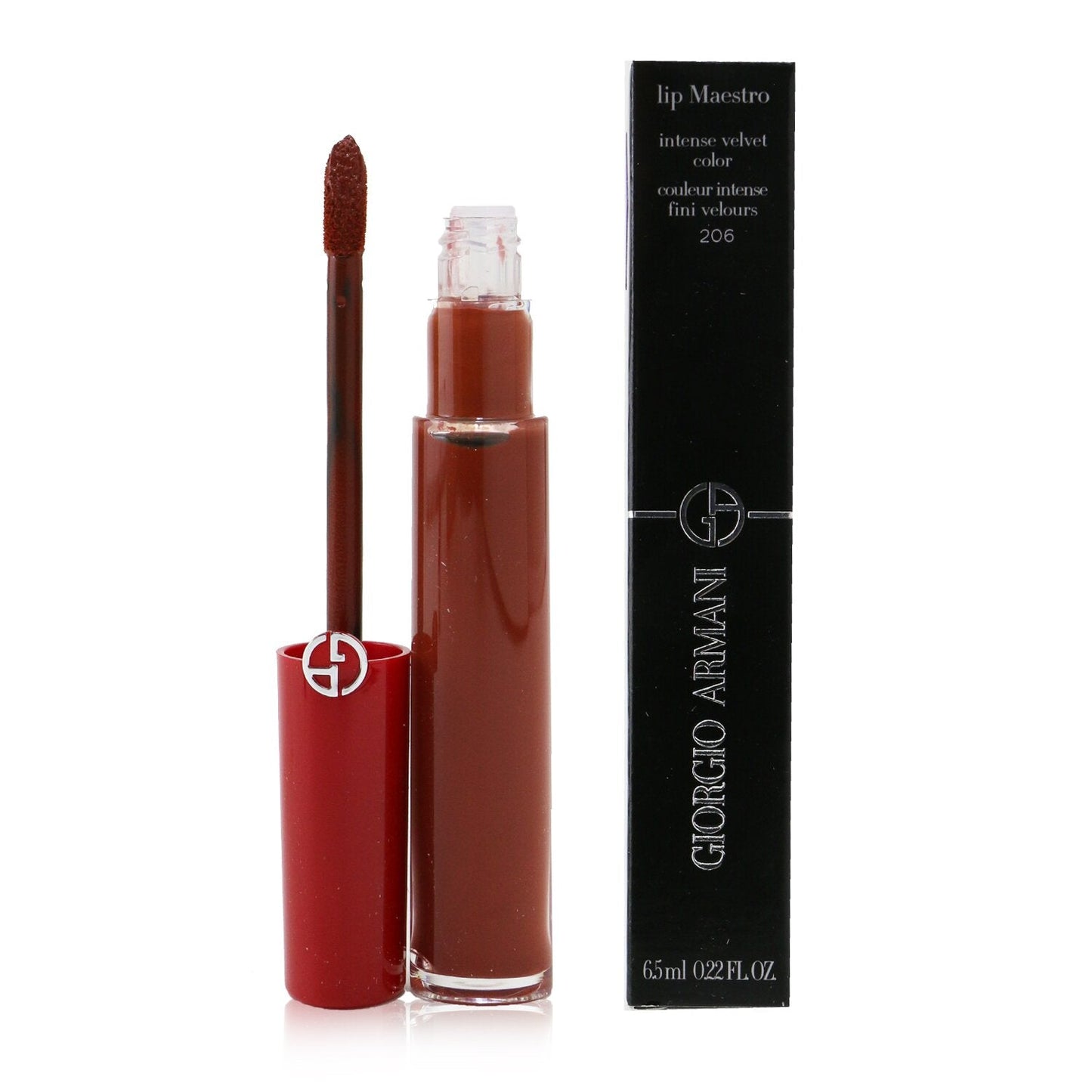 Giorgio Armani Lip Maestro Intense Velvet Color (Liquid Lipstick) - # 415 (Red Wood)  6.5ml/0.22oz