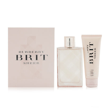 Burberry Brit Sheer Coffret: Eau De Toilette Spray 100ml/3.3oz + Body Lotion 75ml/2.5oz  2pcs