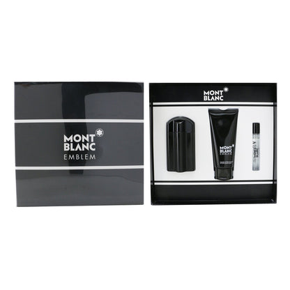 Montblanc Emblem Coffret: Eau De Toilette Spray 100ml/3.3oz + After Shave Balm 100ml/3.3oz + Eau De Toilette Spray 7.5ml/0.25oz  3pcs