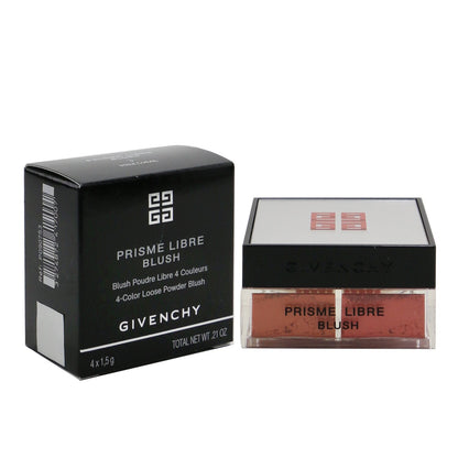 Givenchy Prisme Libre Blush 4 Color Loose Powder Blush - # 4 Organza Sienne (Woddy Oragne)  4x1.5g/0.0525oz