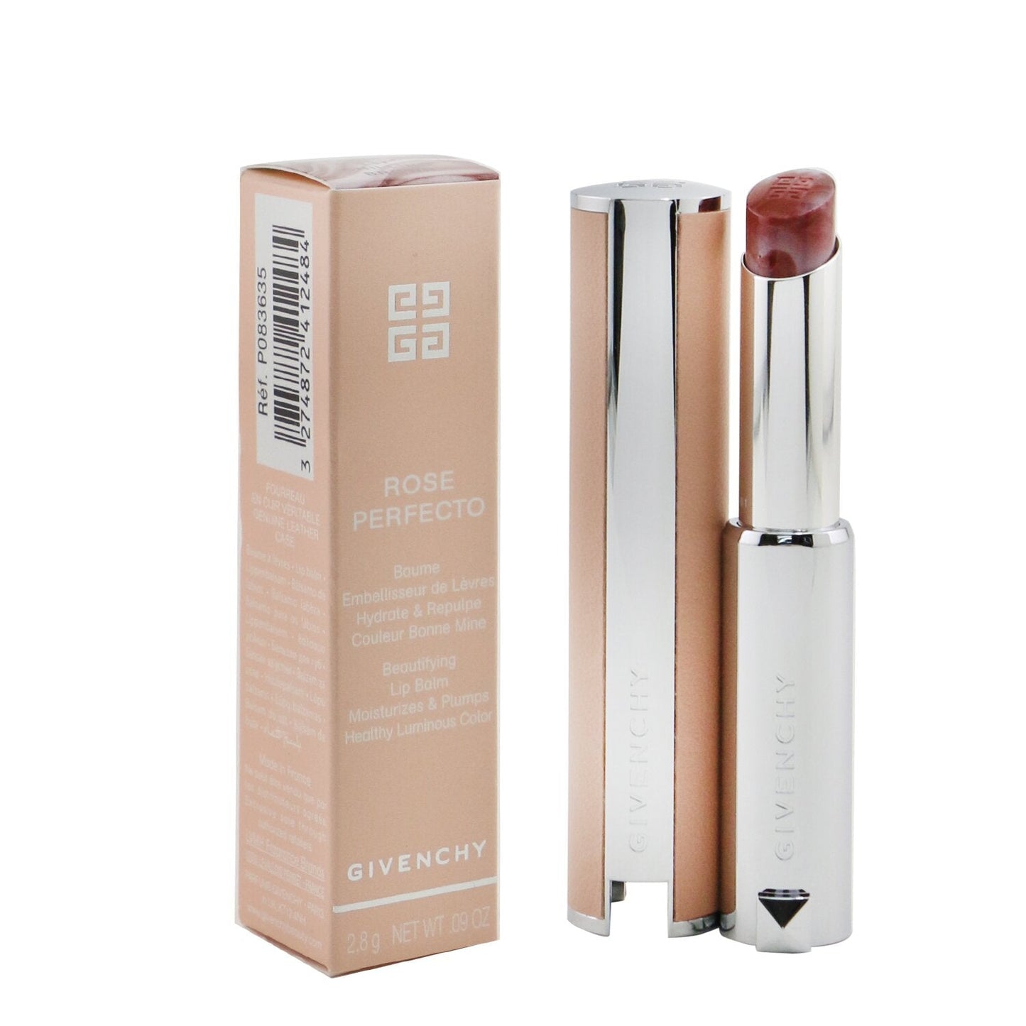 Givenchy Rose Perfecto Beautifying Lip Balm - # 002 Vital Glow (Transparent)  2.8g/0.09oz