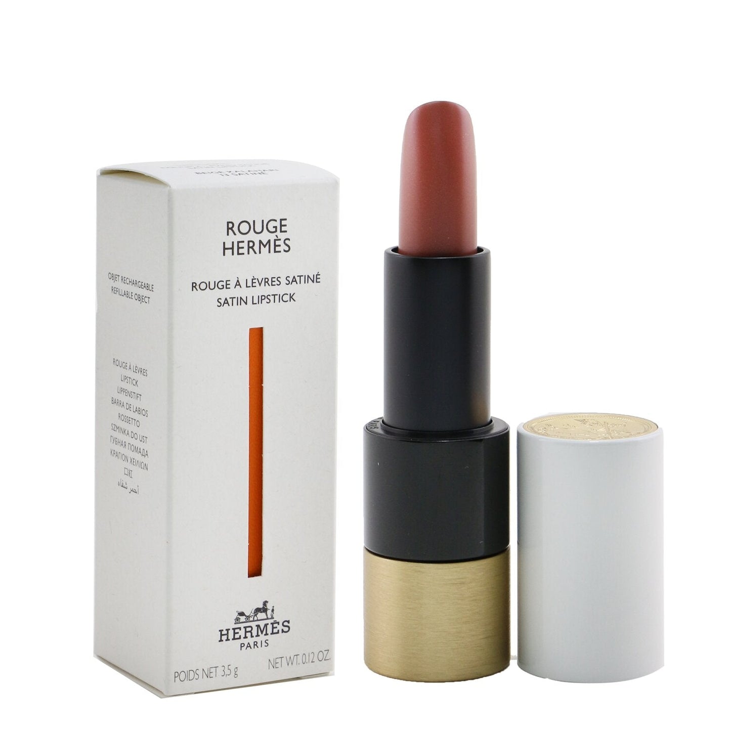 Hermes Rouge Hermes Satin Lipstick - # 33 Orange Boîte (Satine)  3.5g/0.12oz