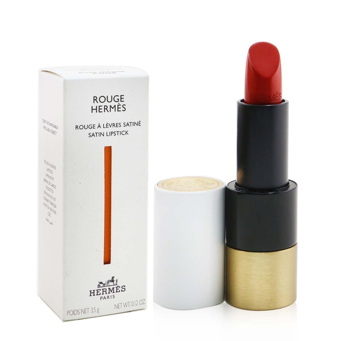 Hermes Rouge Hermes Satin Lipstick - # 33 Orange Boîte (Satine)  3.5g/0.12oz
