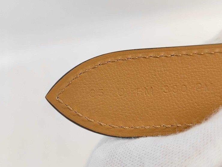 Hermes Belt Andy 26 Blue Indigo Gold Leather Silver