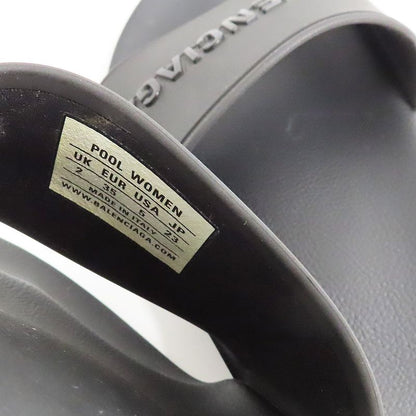 Balenciaga Pull Slide Rubber Sandals Black