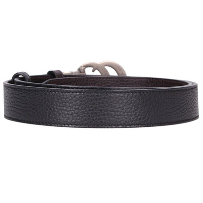 Gucci GG Logo Buckle Reversible Leather Belt 90