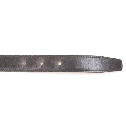 Hermes Vintage Martin Margiela Era Logo Gold Buckle Leather Belt Dark Brown 70