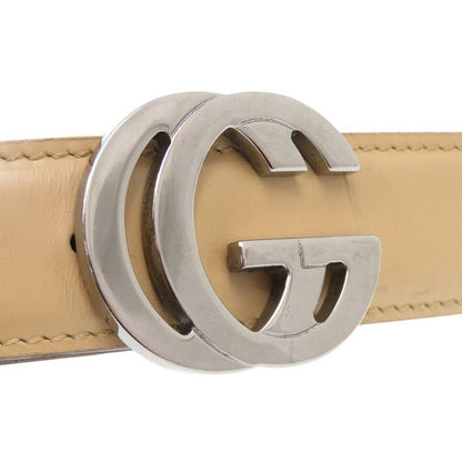 Gucci Interlocking Leather Beige Belt