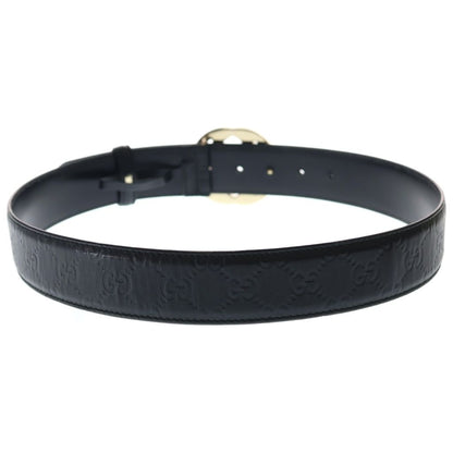 Gucci Interlocking Leather Belt Gold Black