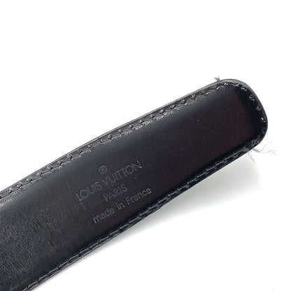 Louis Vuitton Ceinture Classic Leather Black Belt Gold
