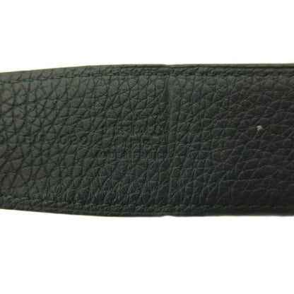 Hermes D'ancre Belt Reversible Leather Black Green