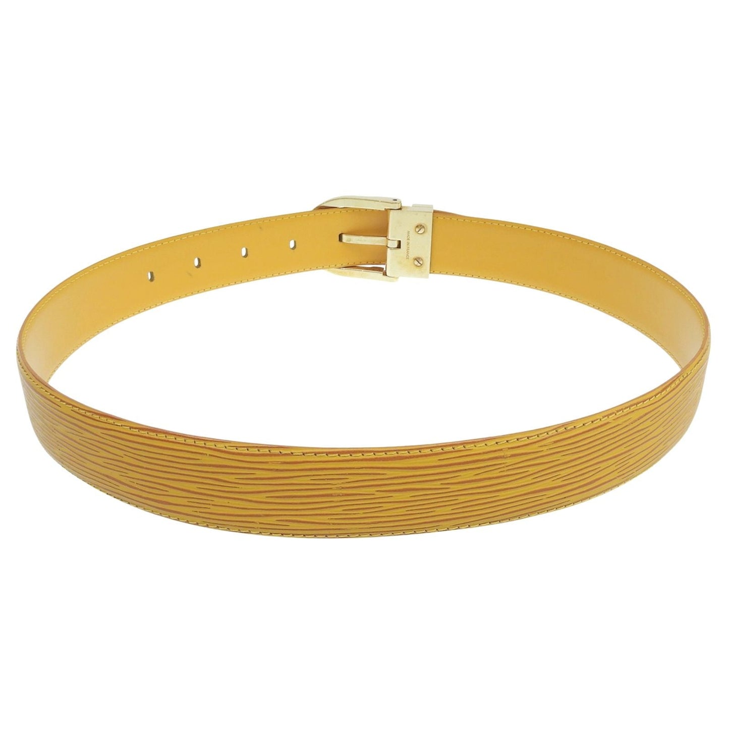 Louis Vuitton Ceinture Epi Leather Belt Yellow Gold