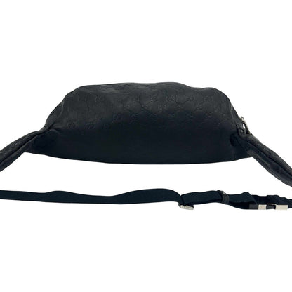 Gucci Almost Guccissima Leather Belt Bag Waist Pouch Black