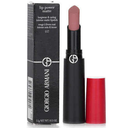 Giorgio Armani Lip Power Matte Longwear & Caring Intense Matte Lipstick - # 111 True  3.1g/0.11oz
