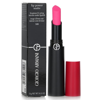 Giorgio Armani Lip Power Matte Longwear & Caring Intense Matte Lipstick - # 111 True  3.1g/0.11oz