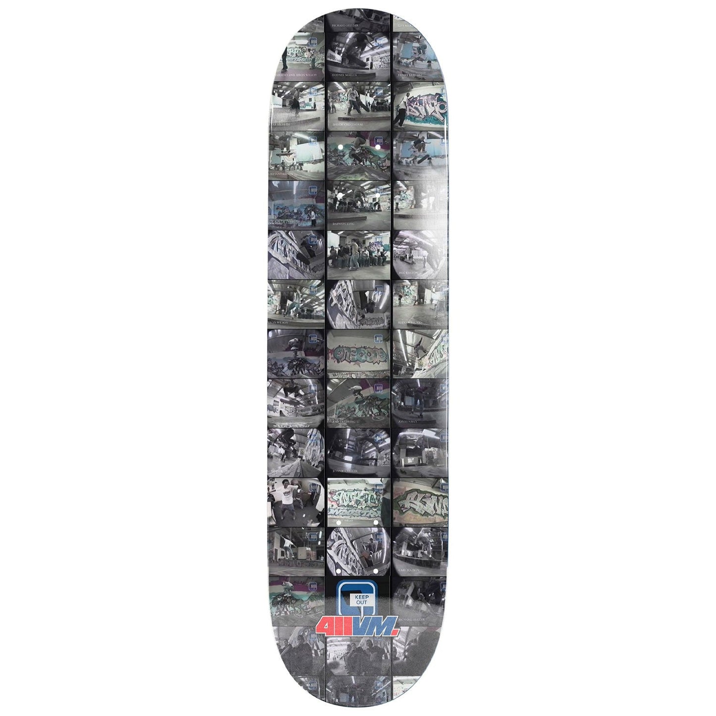411VM Heritage Skateboard Deck Private Property Frame Grab Black 8.25" x 32"