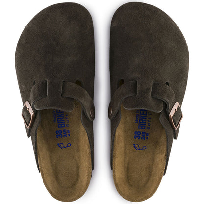 Unisex Boston Soft Footbed Suede Leather Mocha Regular/Wide