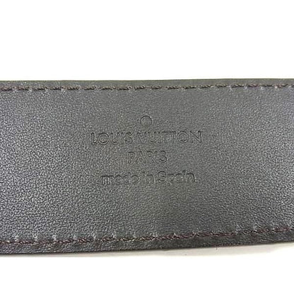 Louis Vuitton Belt Ceinture Riveted M6836 U Brown Suede Leather Silver