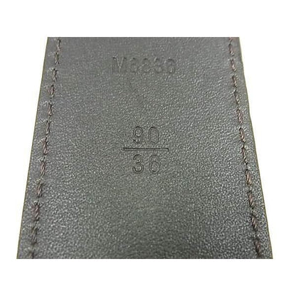 Louis Vuitton Belt Ceinture Riveted M6836 U Brown Suede Leather Silver