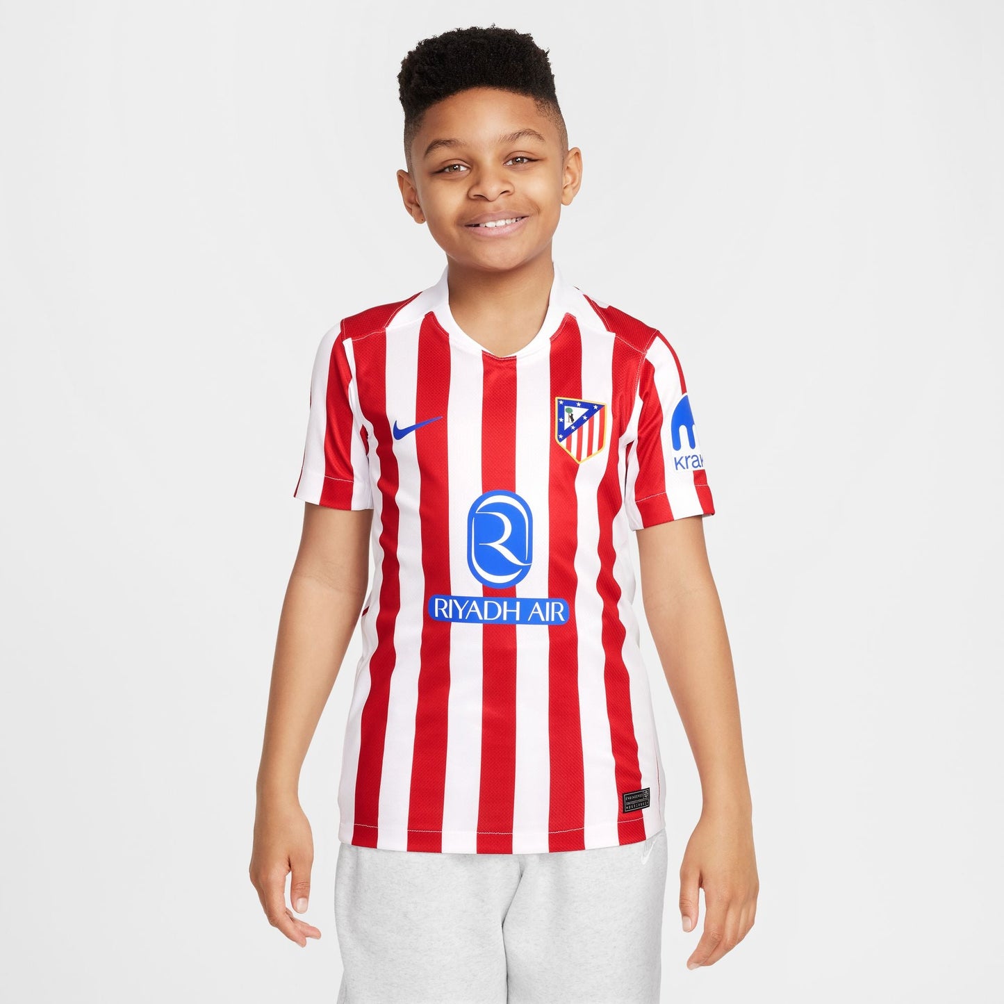 Nike Atlético Madrid 2025/26 Stadium Home Big Kids' Dri-FIT Soccer Replica Jersey