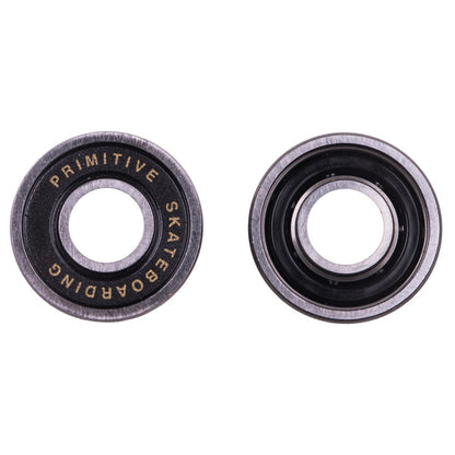 Primitive 8mm Skate Bearings - Black/Gold (8 Pack)