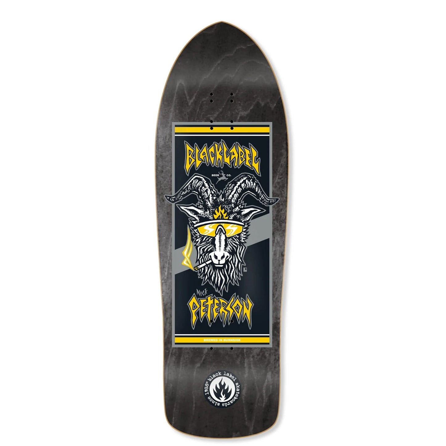 Black Label Skateboard Deck Nick Peterson Burnside Brew Assorted 10.25" x 31"