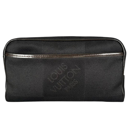 Louis Vuitton Acrobat Damier Geant Noir Leather Nylon Black Belt Bag Silver