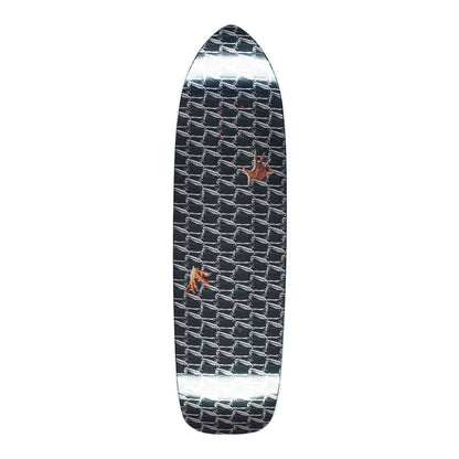 Hockey Skateboard Deck Lonliest Feeling Shaped Black 8.44" x 31.89"