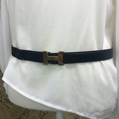 Hermes Belt Leather Black Gold Formal Suit