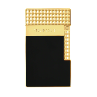 S.T. Dupont Black Lacquered Gold Table Lighter/Briquet T20100