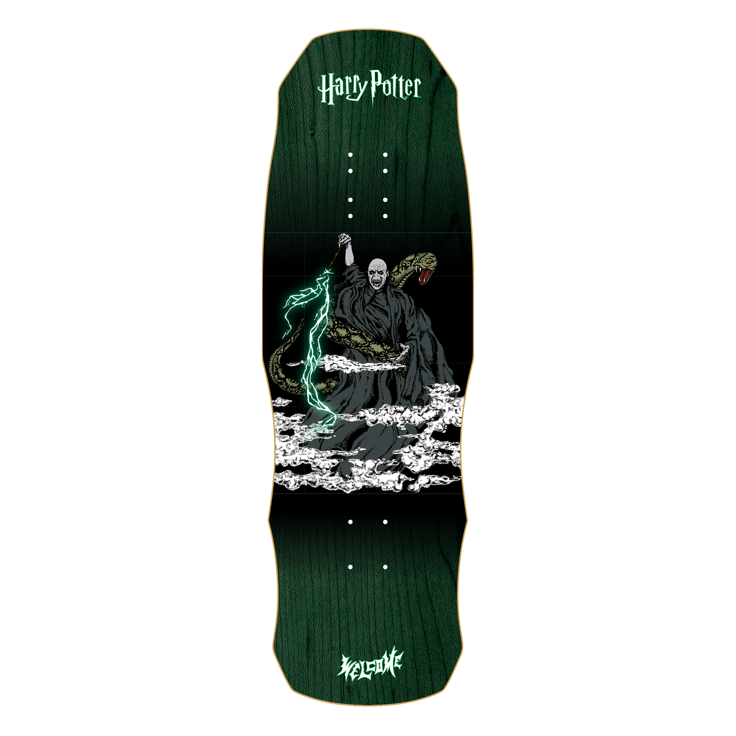 Welcome x Harry Potter Voldemort on Dark Lord Deck - 9.75″ Dark Green Stain