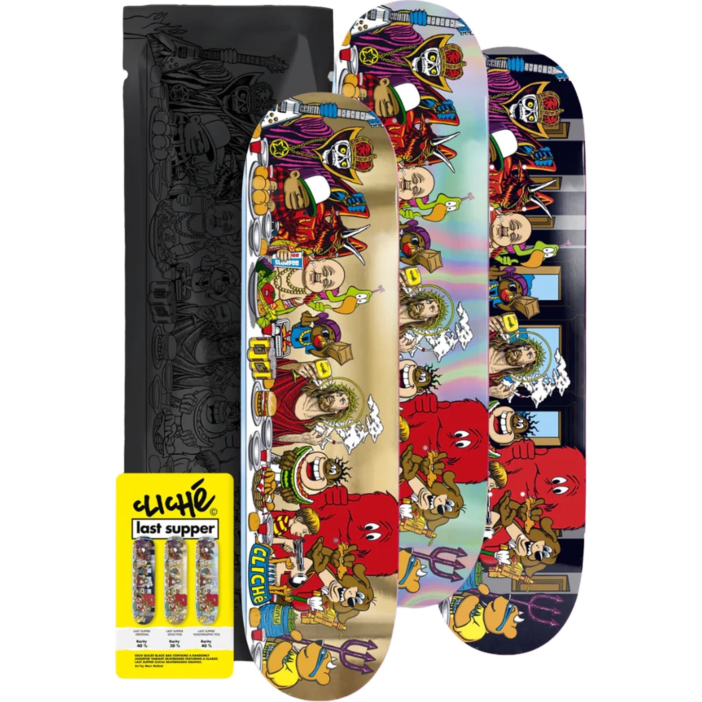 Cliché Last Supper Blind Bag Skateboard Deck 8.5"