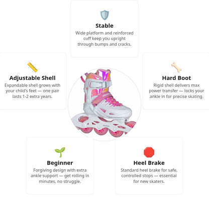 Powerslide Universe 4W Pink II Kids Skates